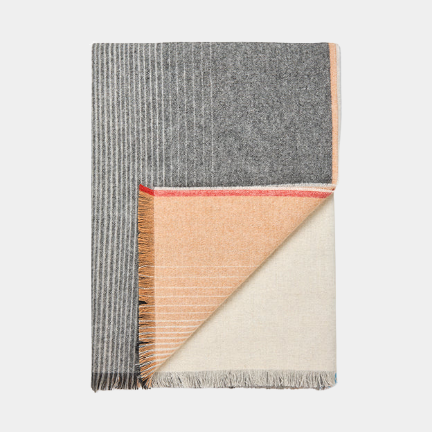 Graphic Black/Brown Wool Throw