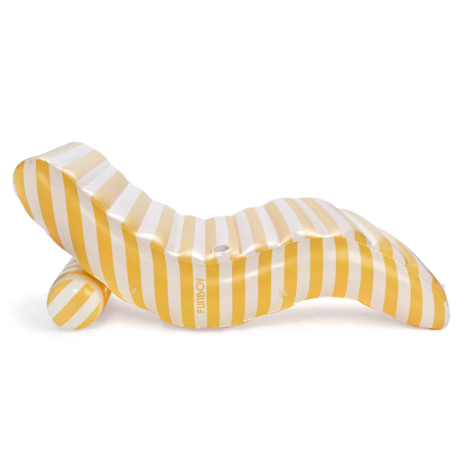 Inflatable Pool Chaise Lounger - Yellow Stripe