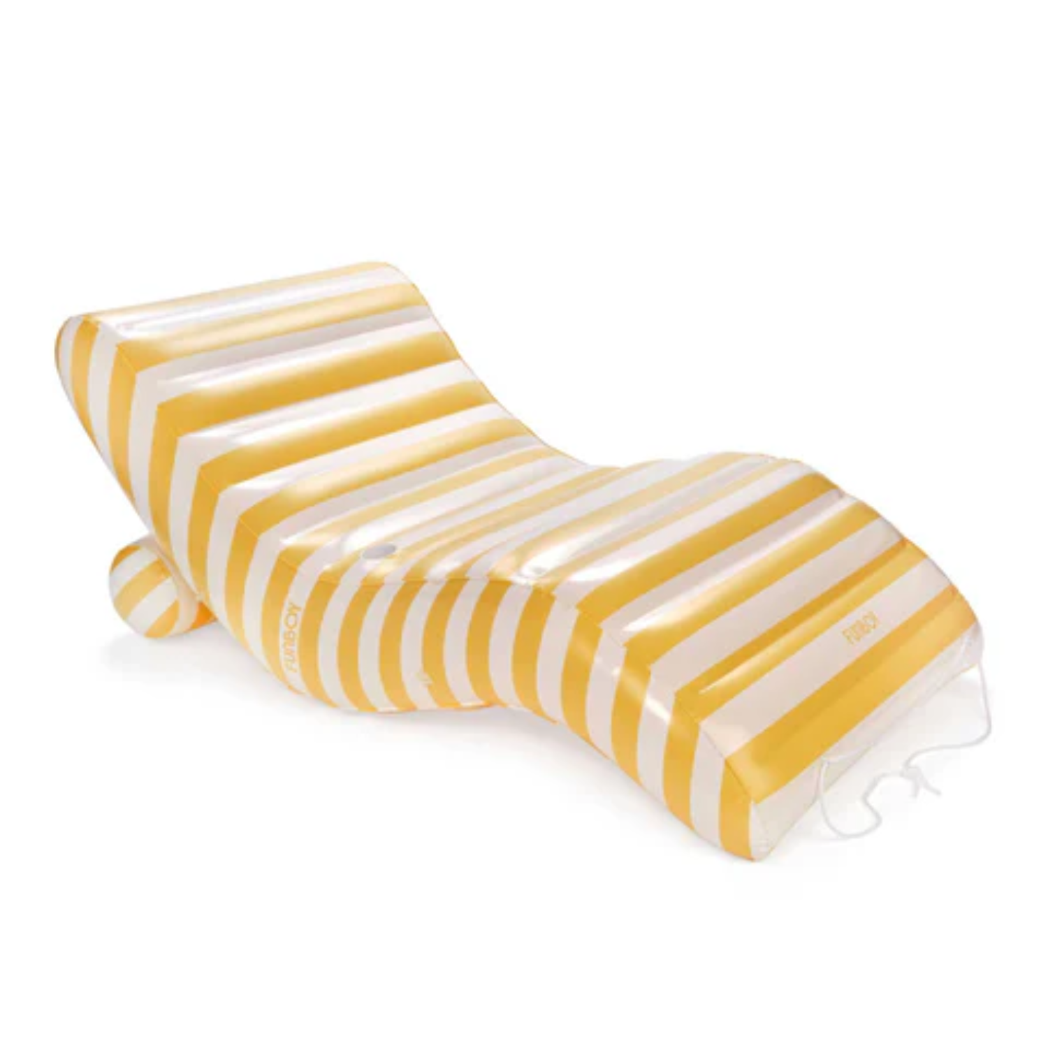 Inflatable Pool Chaise Lounger - Yellow Stripe