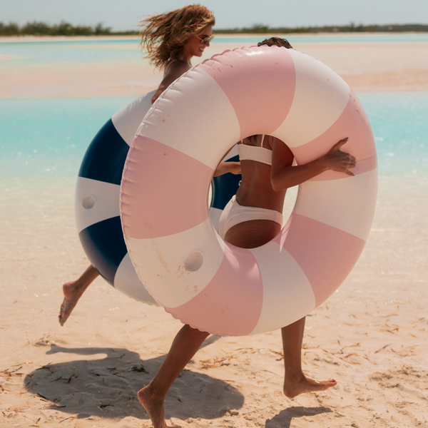 Candy Striped Pink/White Pool Float