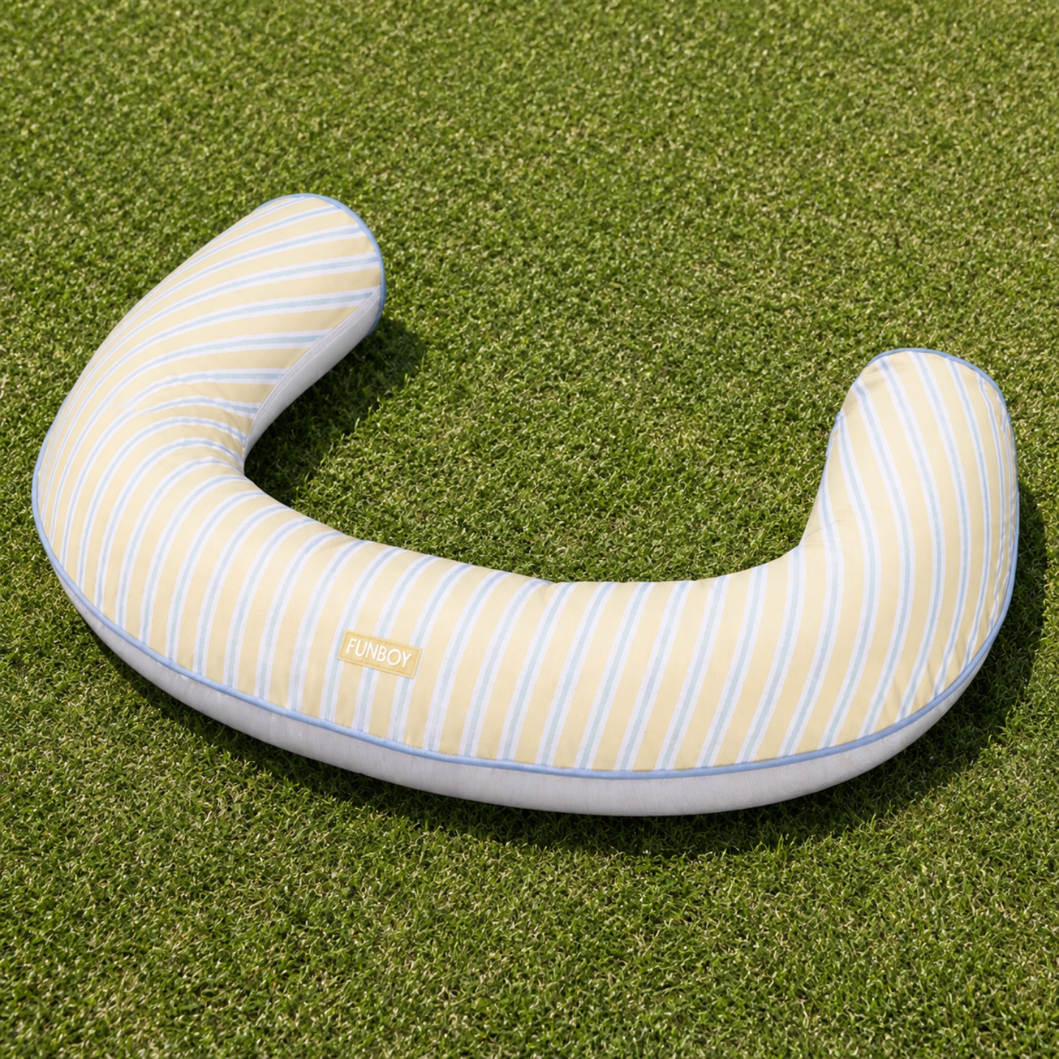 Inflatable Pinstripe Fabric Pool Noodle - Yellow