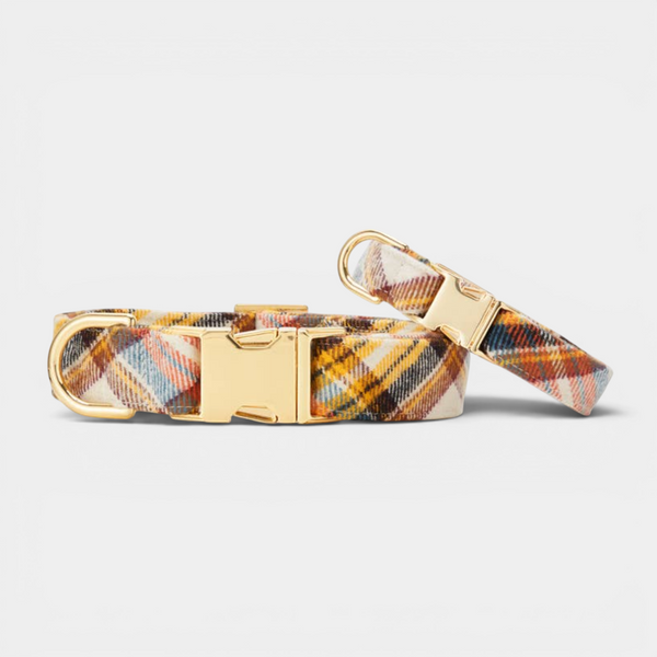 Harvest Plaid Pup Collar
