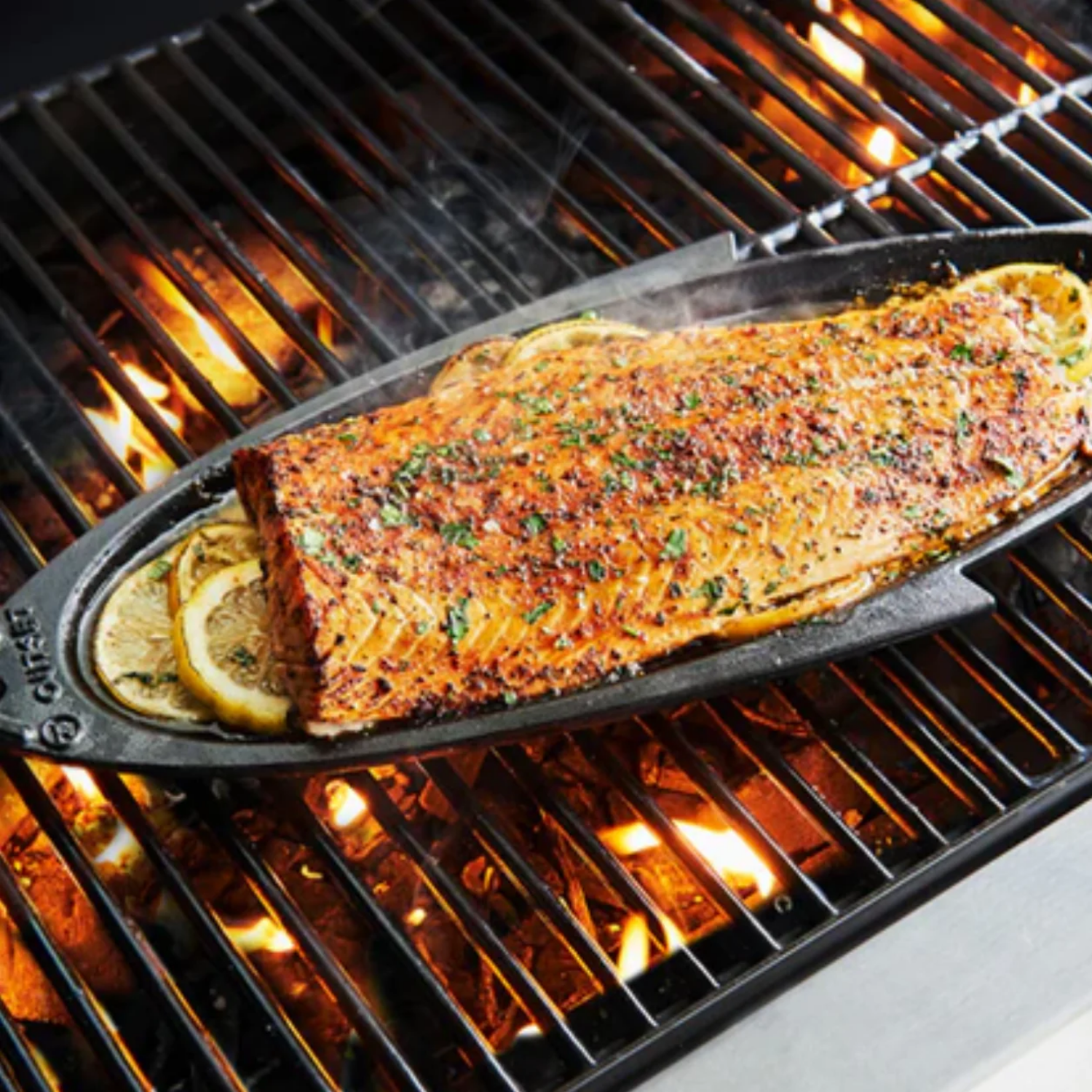 Chef's Cast Iron Fish Pan