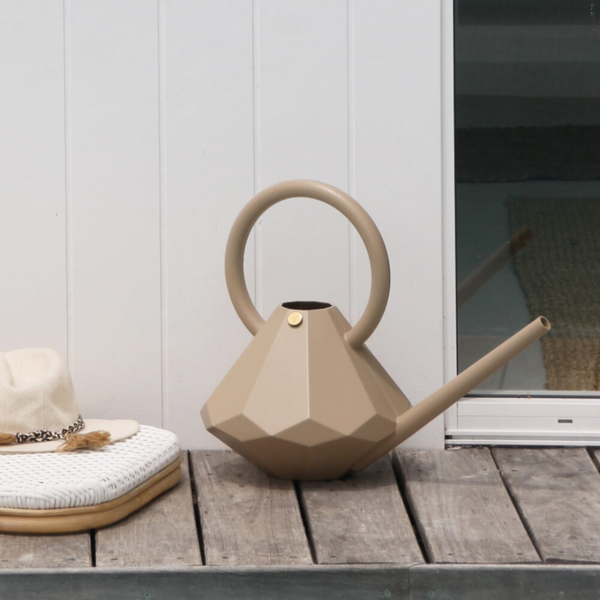 Diamond Watering Can - Sand Beige
