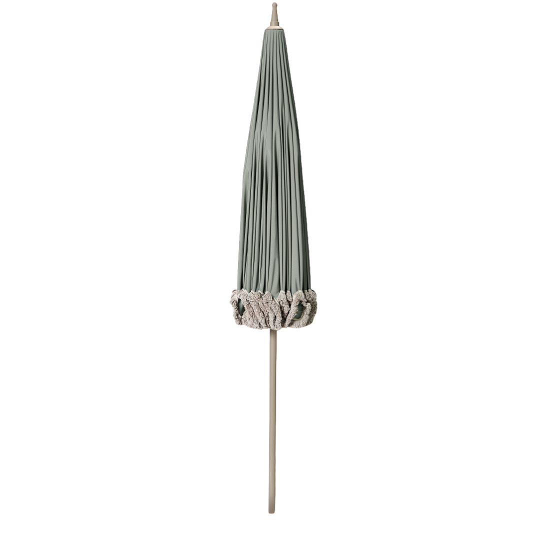 Fringe 8' Round Garden Umbrella - Eucalyptus