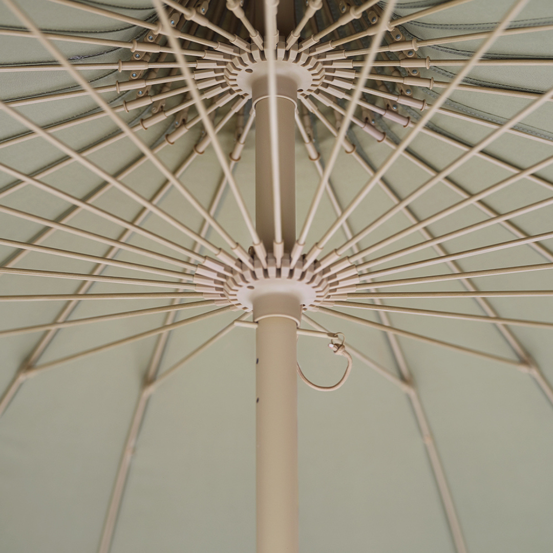 Fringe 8' Round Garden Umbrella - Eucalyptus