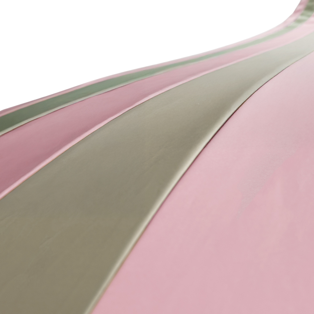 Carousel 8ft Round Garden Umbrella - Pink/Sand Beige