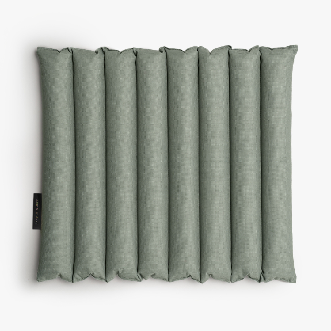 Channeled 16" Outdoor Dining Seat Cushion - Eucalyptus