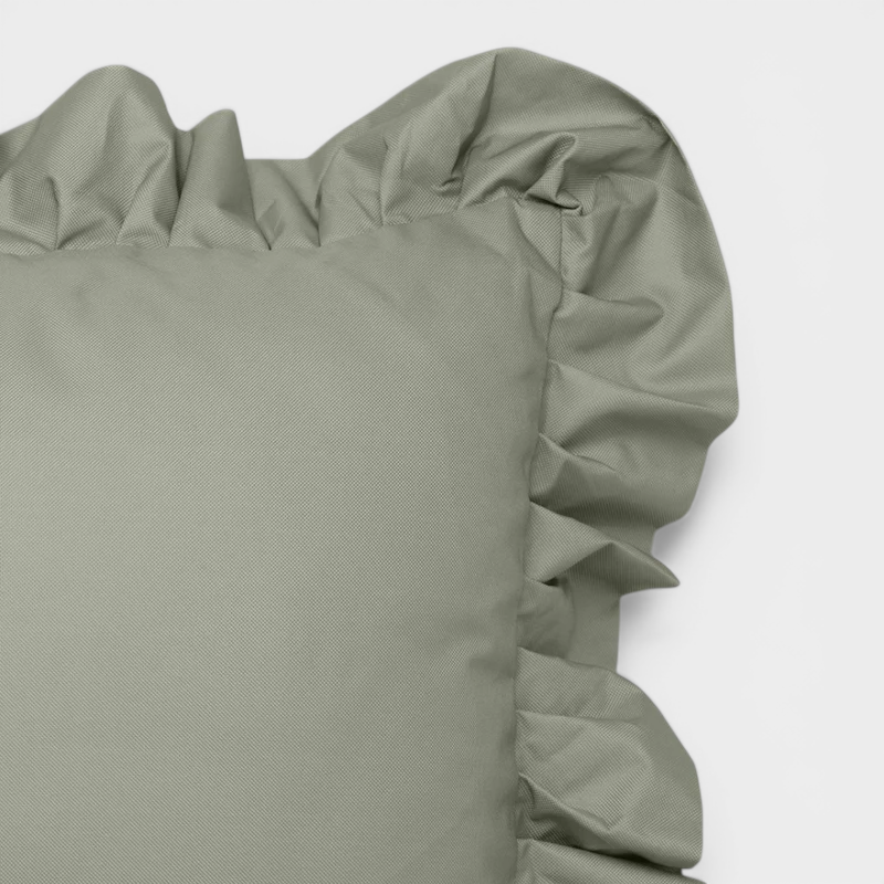 Ruffles 24" Outdoor Toss Pillow - Eucalyptus