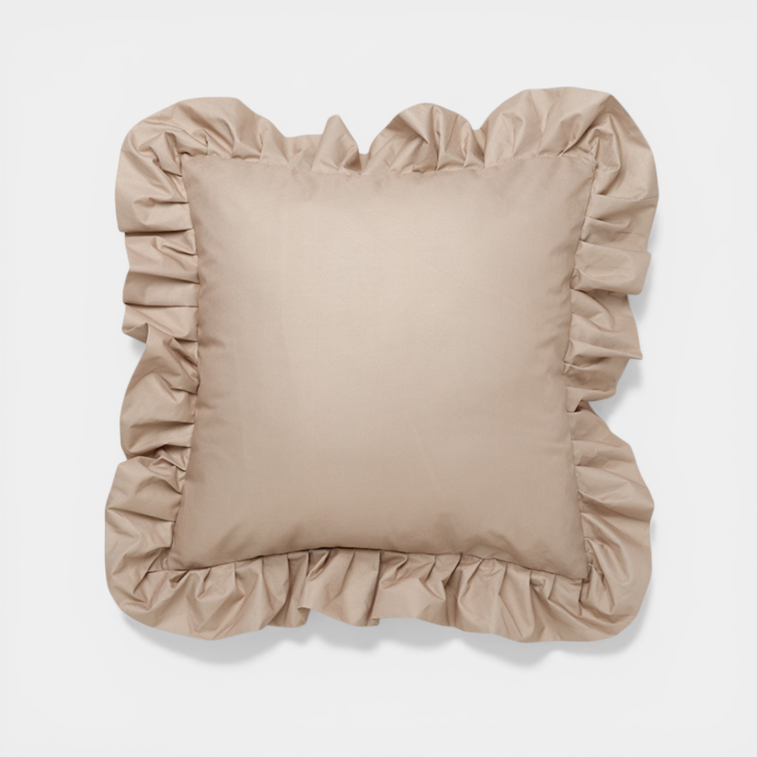 Ruffles 24" Outdoor Toss Pillow - Sand Beige