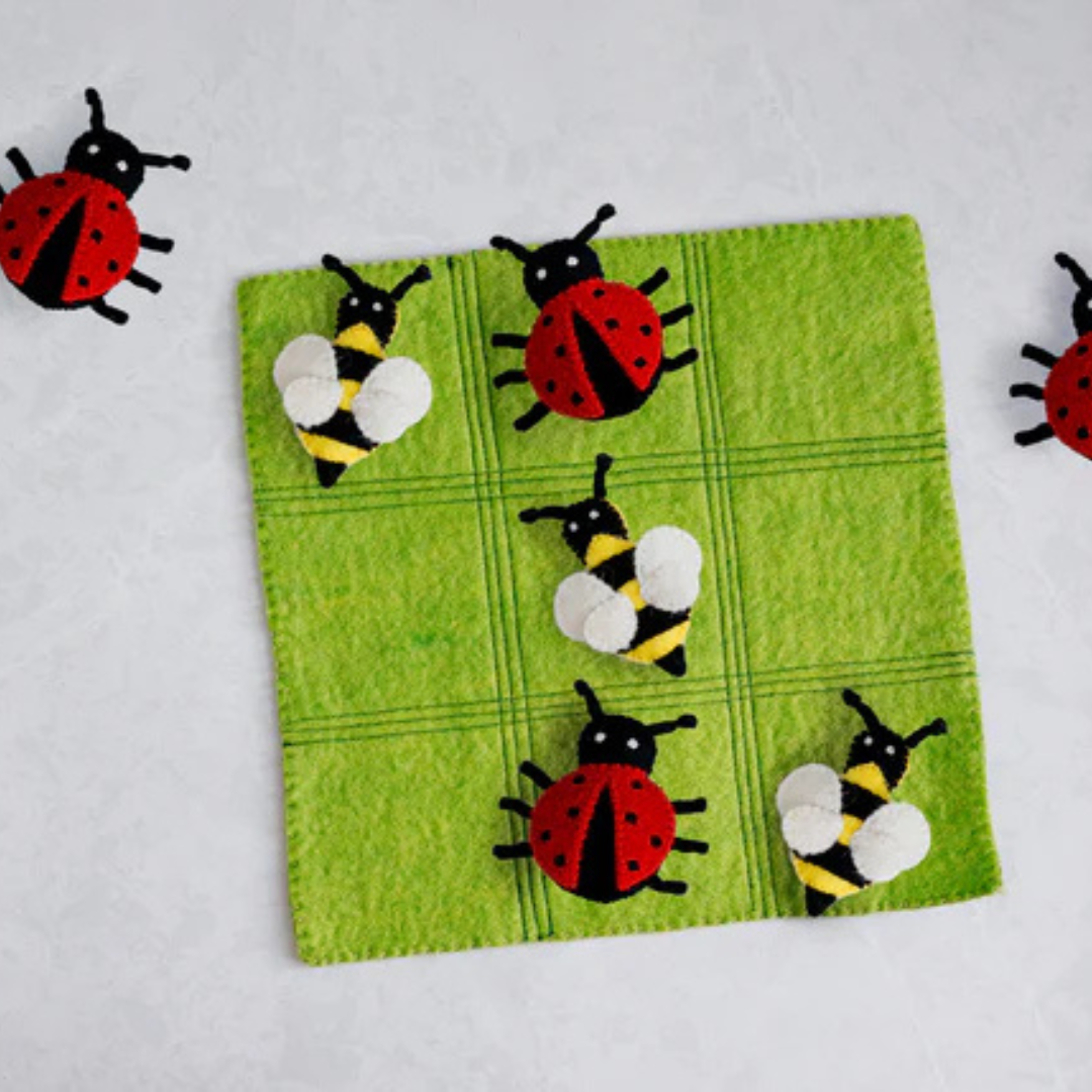 Kids Felt Tic Tac Toe Bug Board