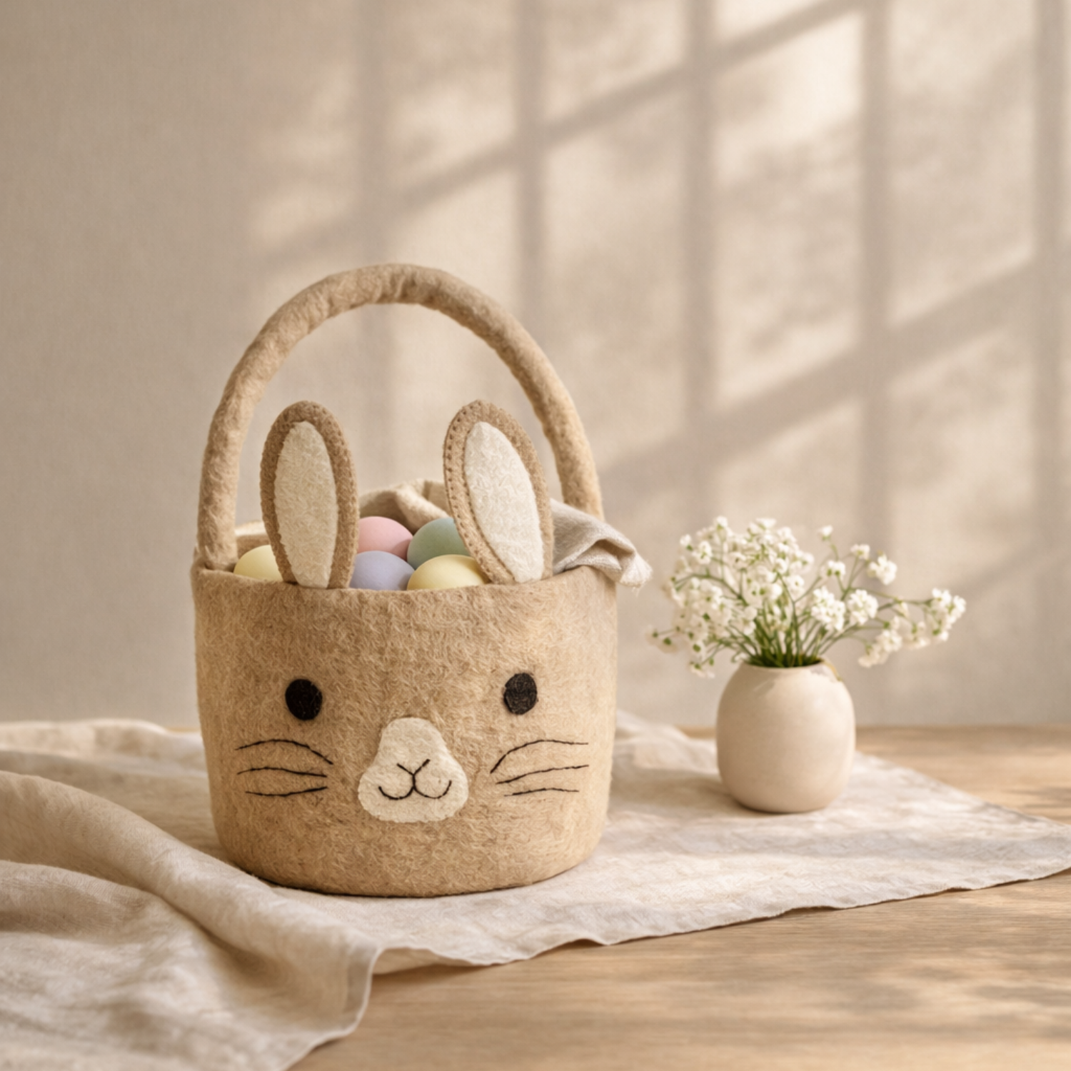 Kids Felt Bunny Easter Basket
