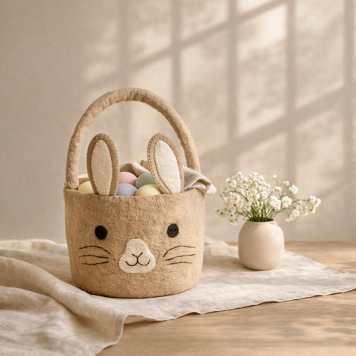 Kids Felt Bunny Easter Basket