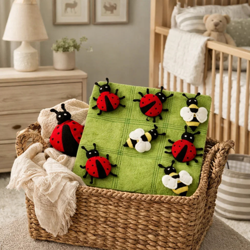 Kids Felt Tic Tac Toe Bug Board