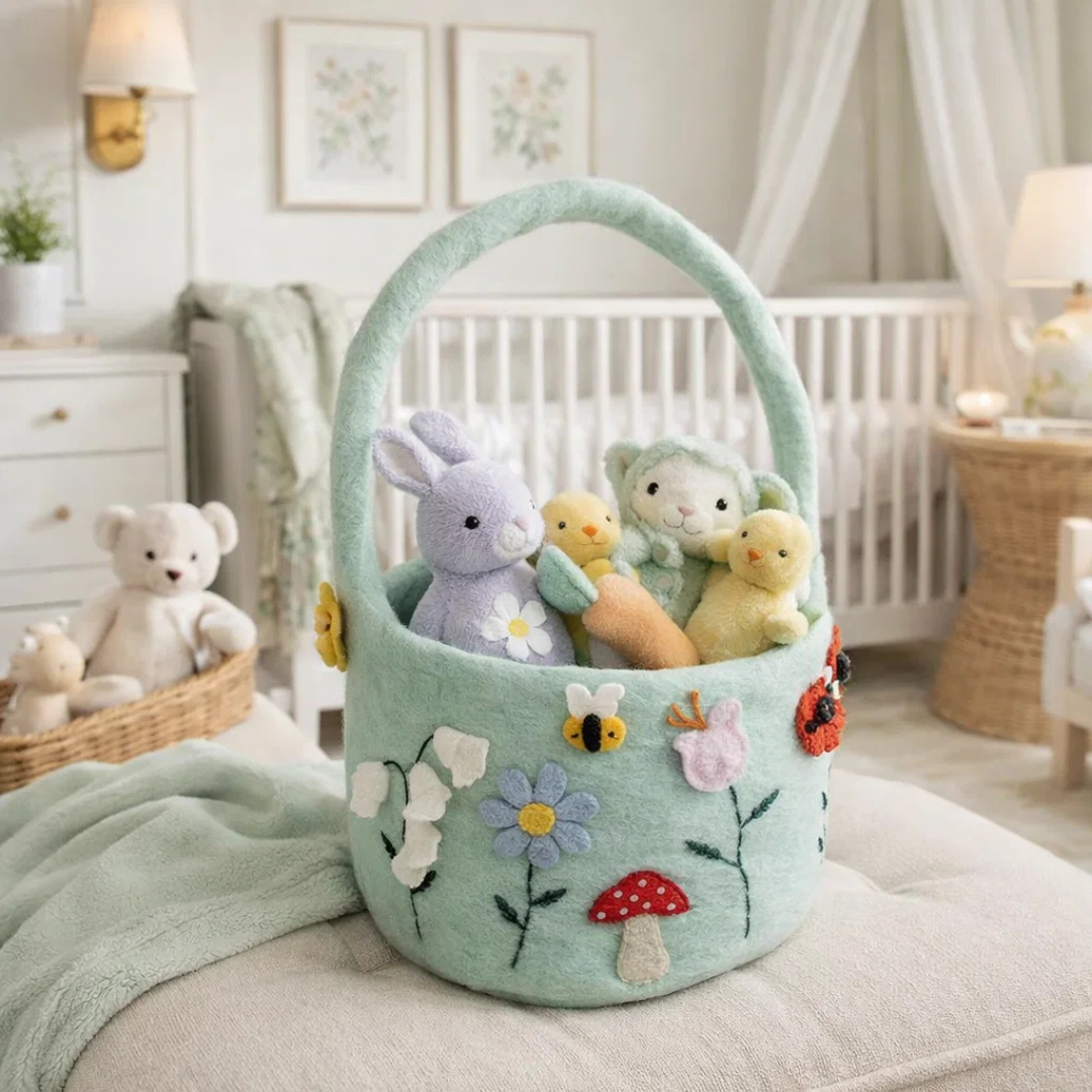 Kids Felt Bloom Easter Basket