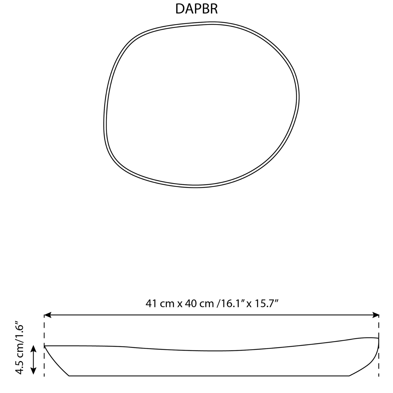 Stoneware Serving Platter- Matte Black