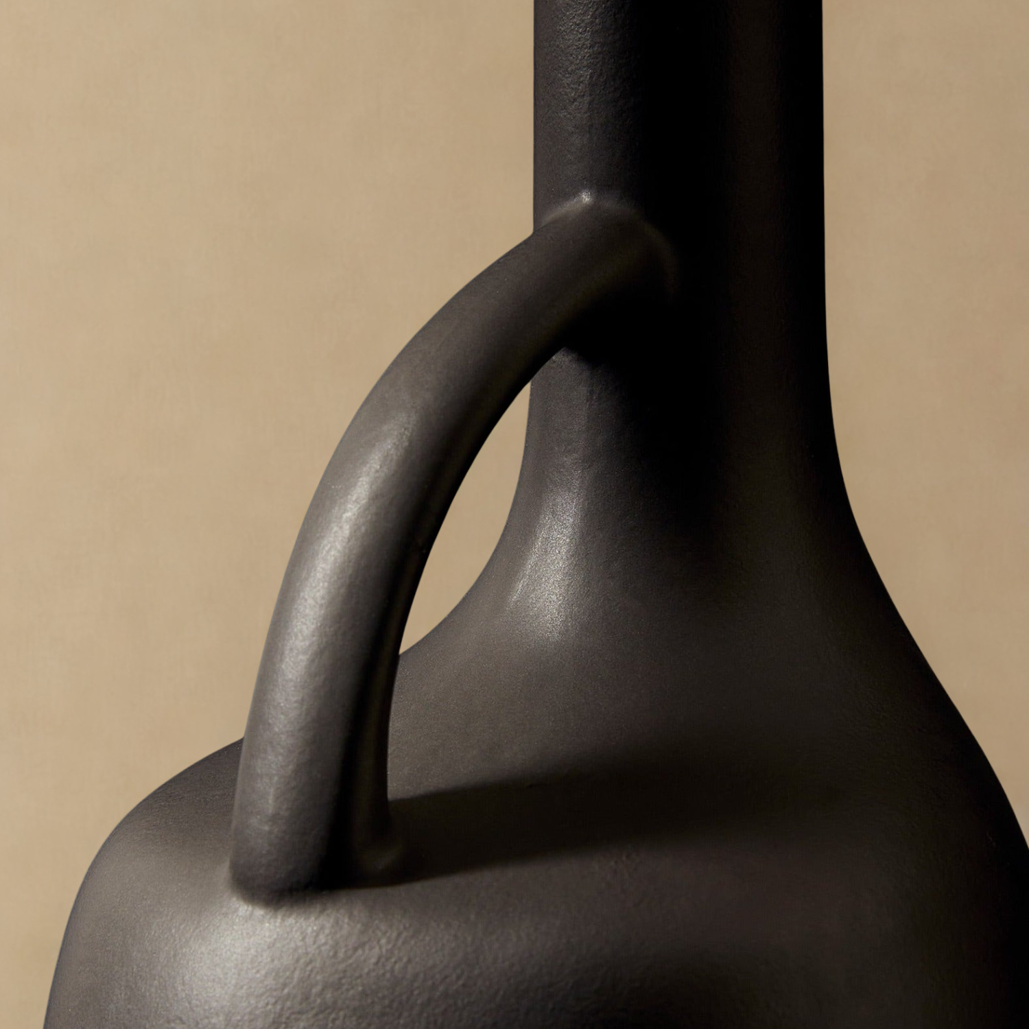 Matte Black Stoneware Olive Oil Dispenser