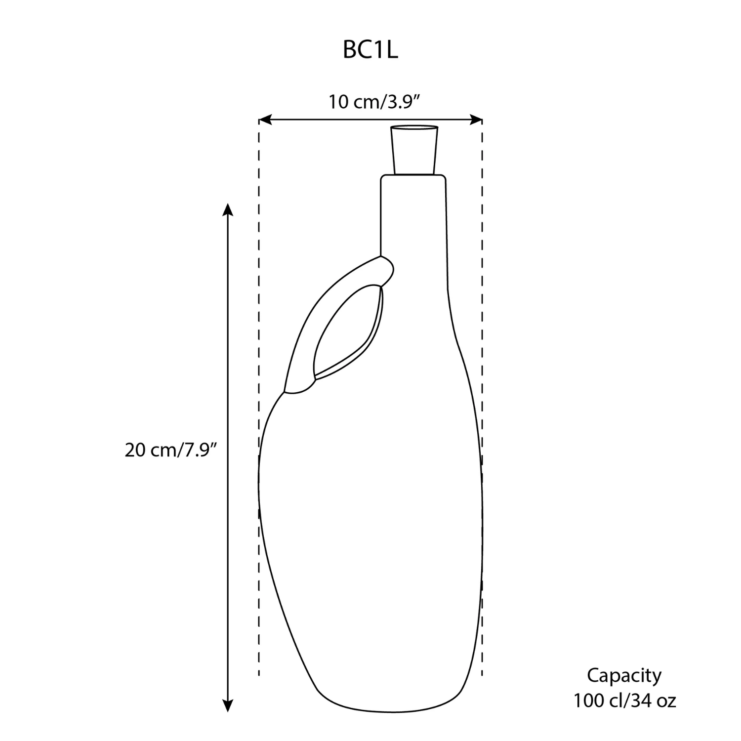 Matte Black Stoneware Olive Oil Dispenser