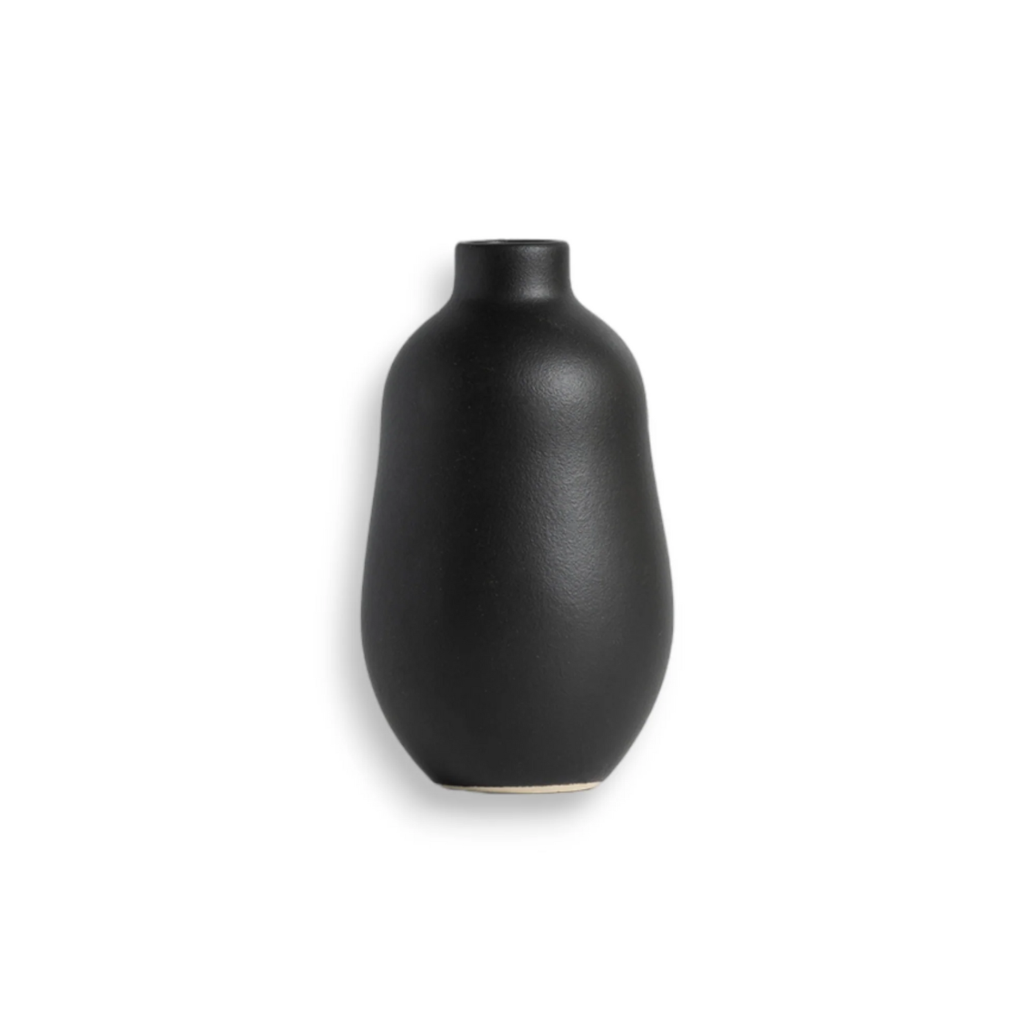 Matte Black Stoneware Vase
