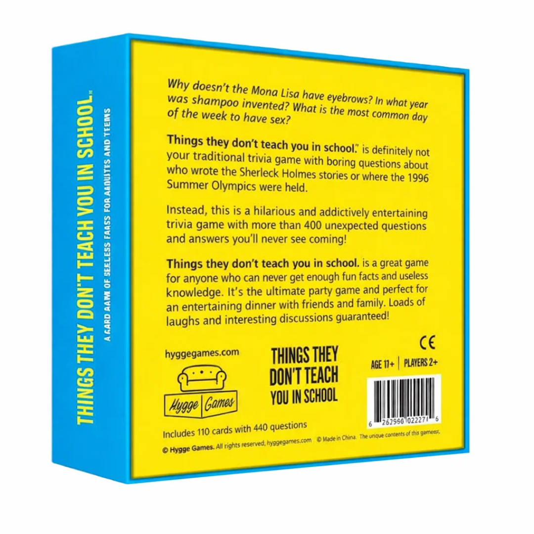 Things They Don't Teach You In School - Card Game