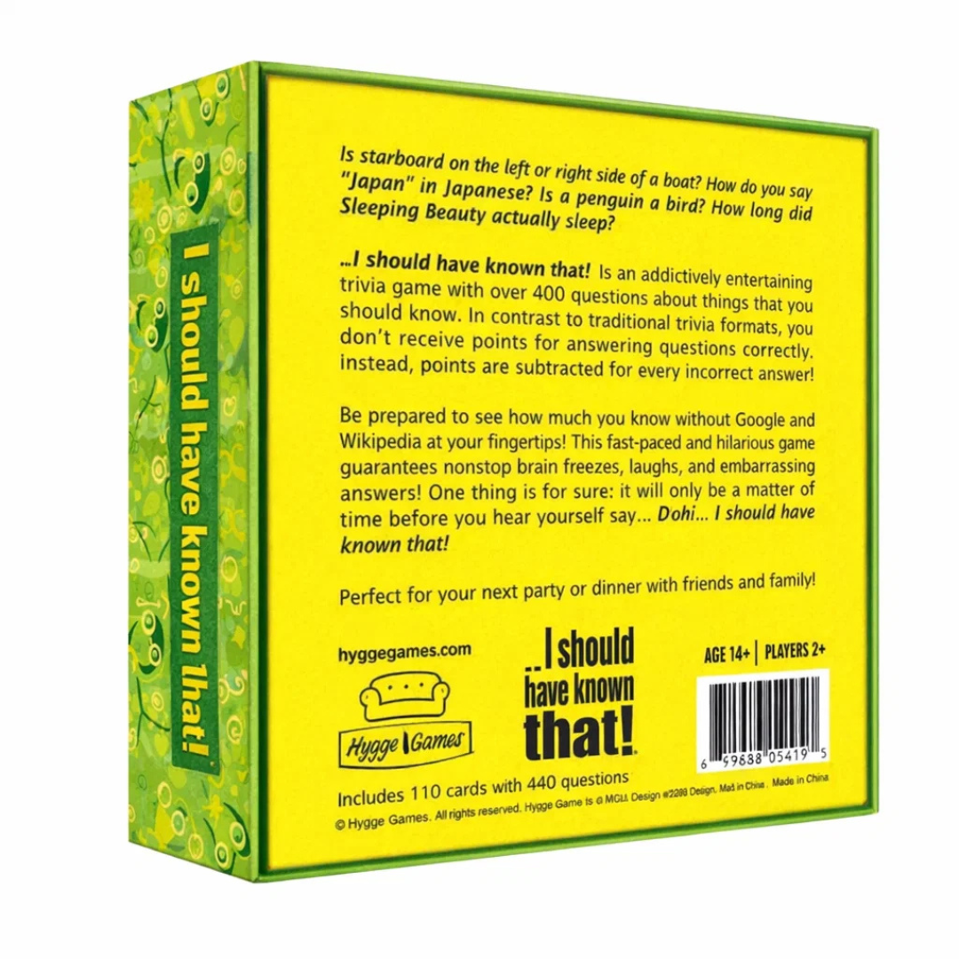 ...I Should Have Known That! - Card Game