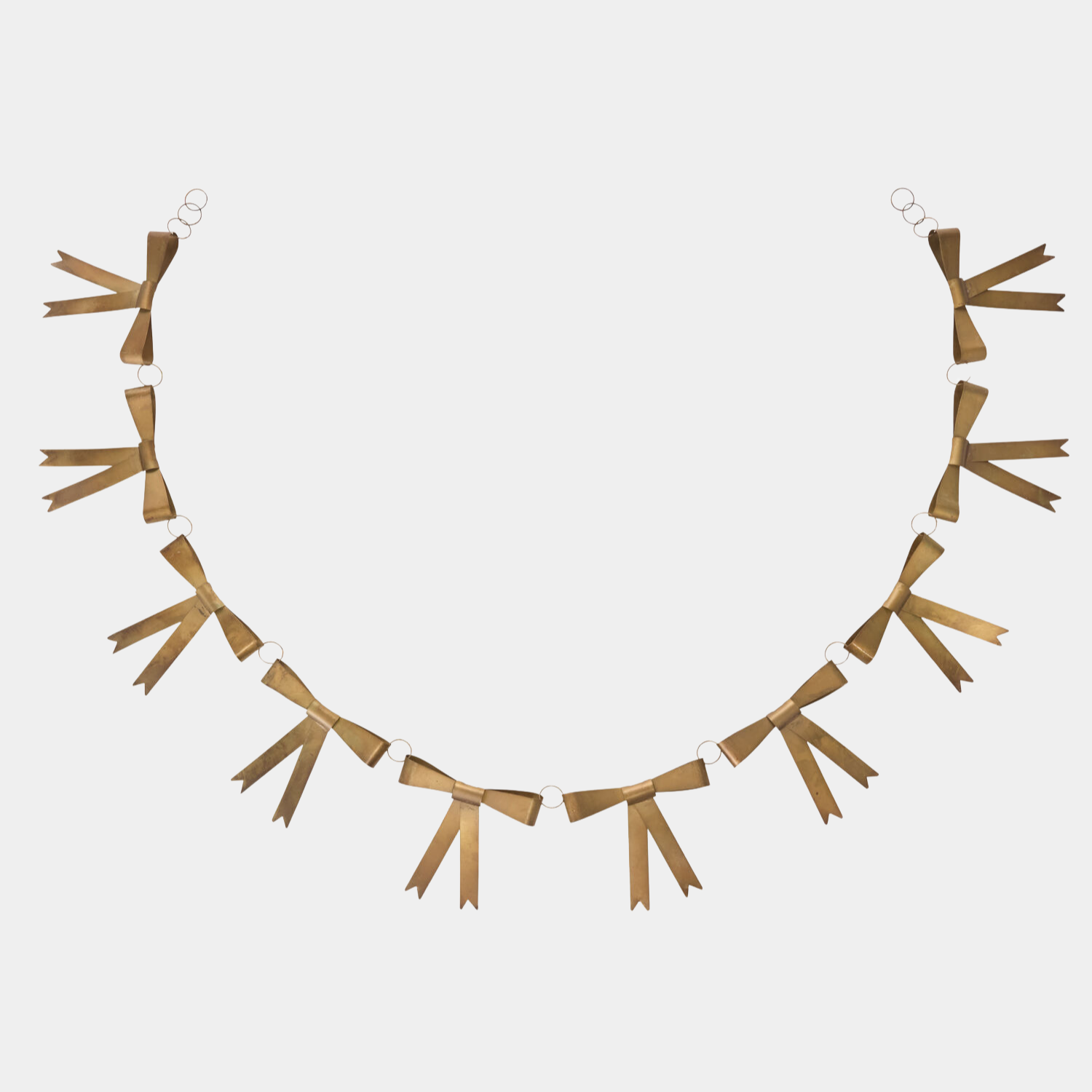 Brassy Bows Antique Gold Garland