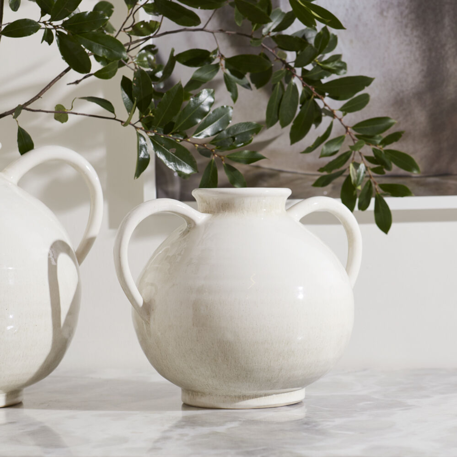 Solis Loop Handle Ceramic Vase
