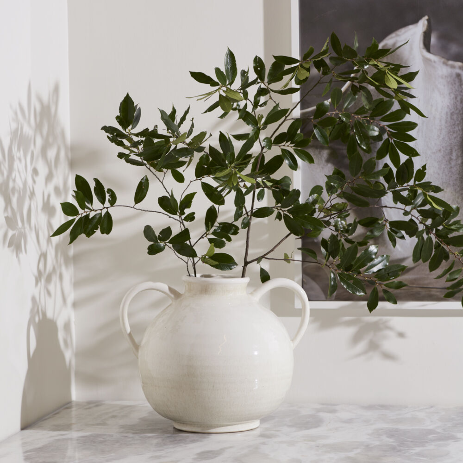 Solis Loop Handle Ceramic Vase