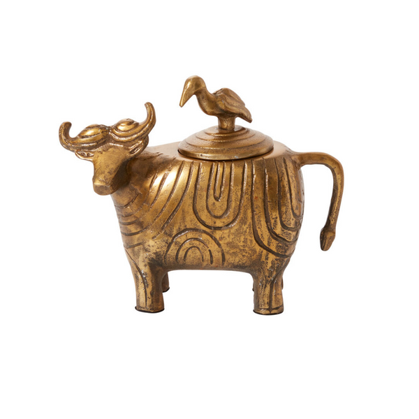 Whimsical Etched Buffalo Pot Holder