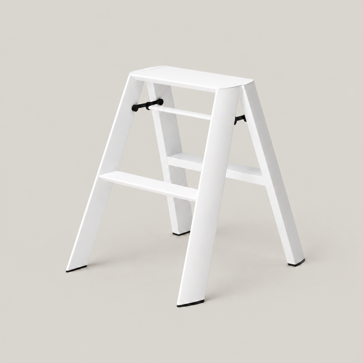 Kura 2 Step Ladder Stool - White