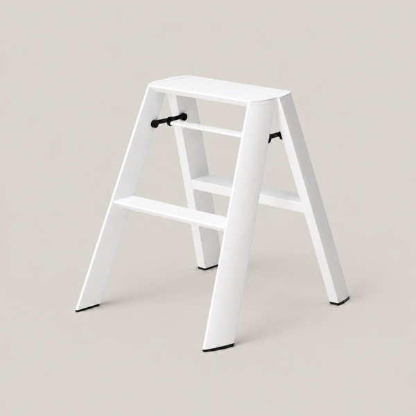 Kura 2 Step Ladder Stool - White