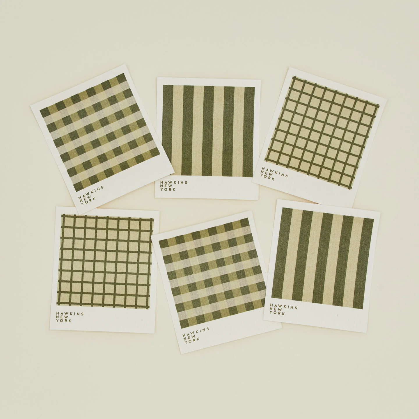 Sorrento Swedish Dish Cloth (Set of 6) - Olive/Sage