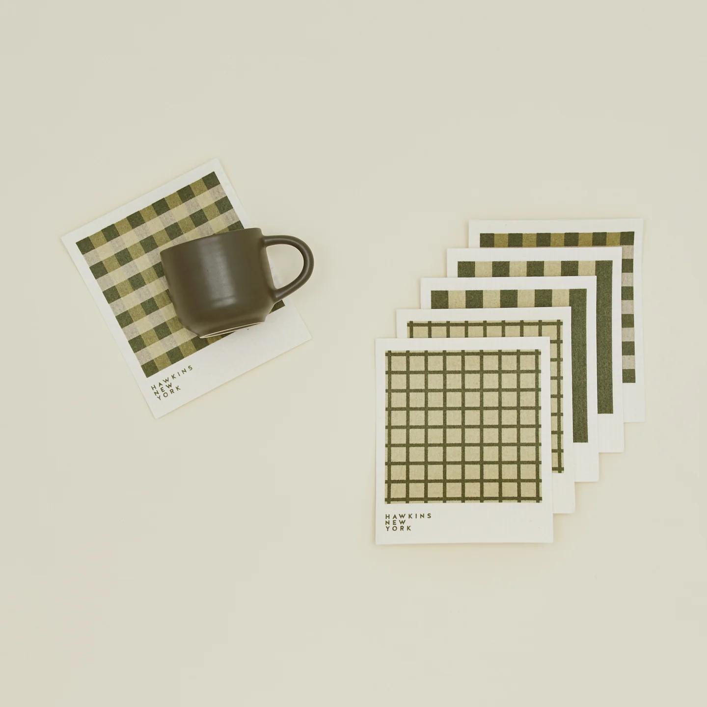 Sorrento Swedish Dish Cloth (Set of 6) - Olive/Sage