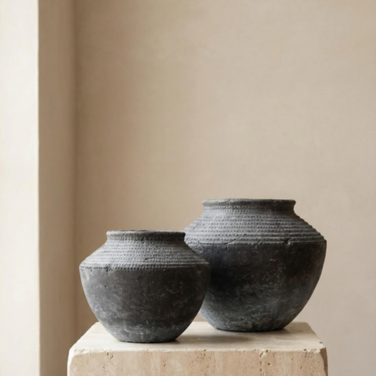 Umbria Charcoal Terracotta Vase