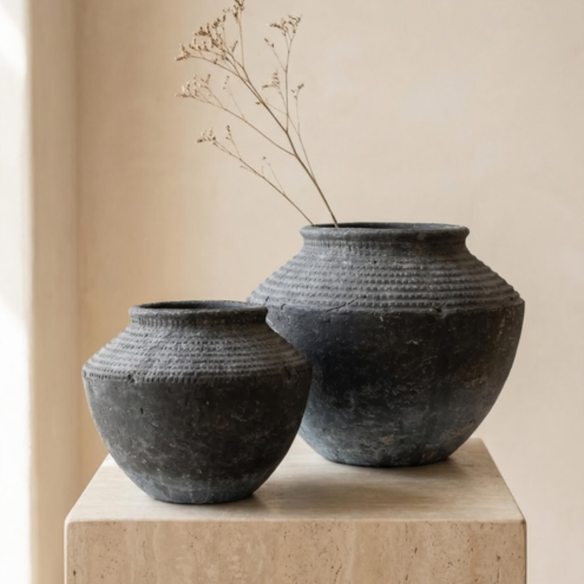 Umbria Charcoal Terracotta Vase