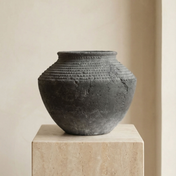 Umbria Charcoal Terracotta Vase