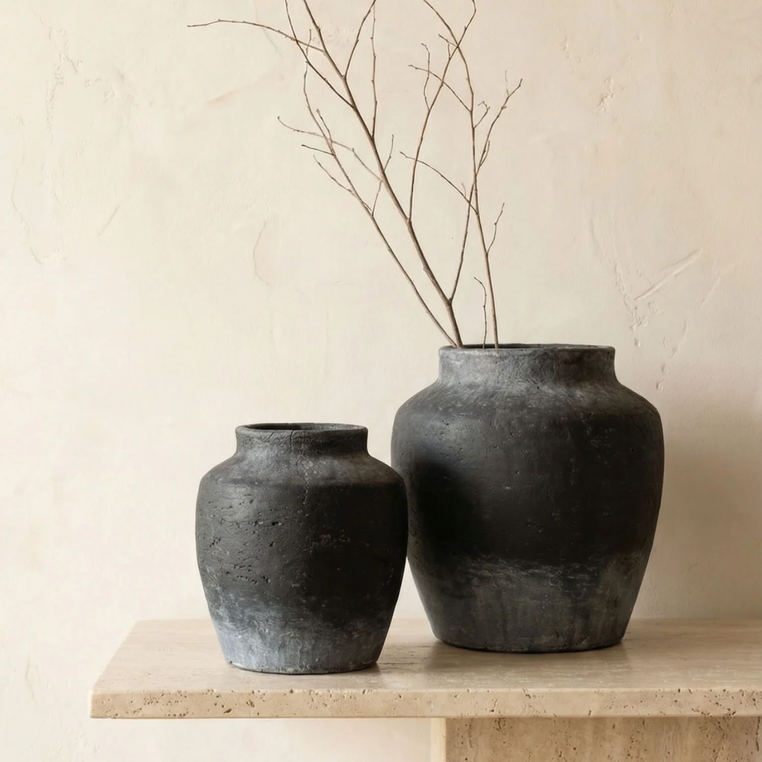 Provencal Charcoal Terracotta Vase
