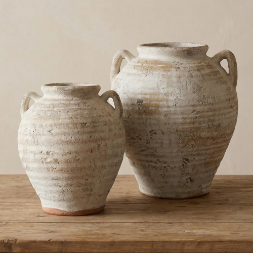 Tuscany Aged Ivory Ceramic Vase