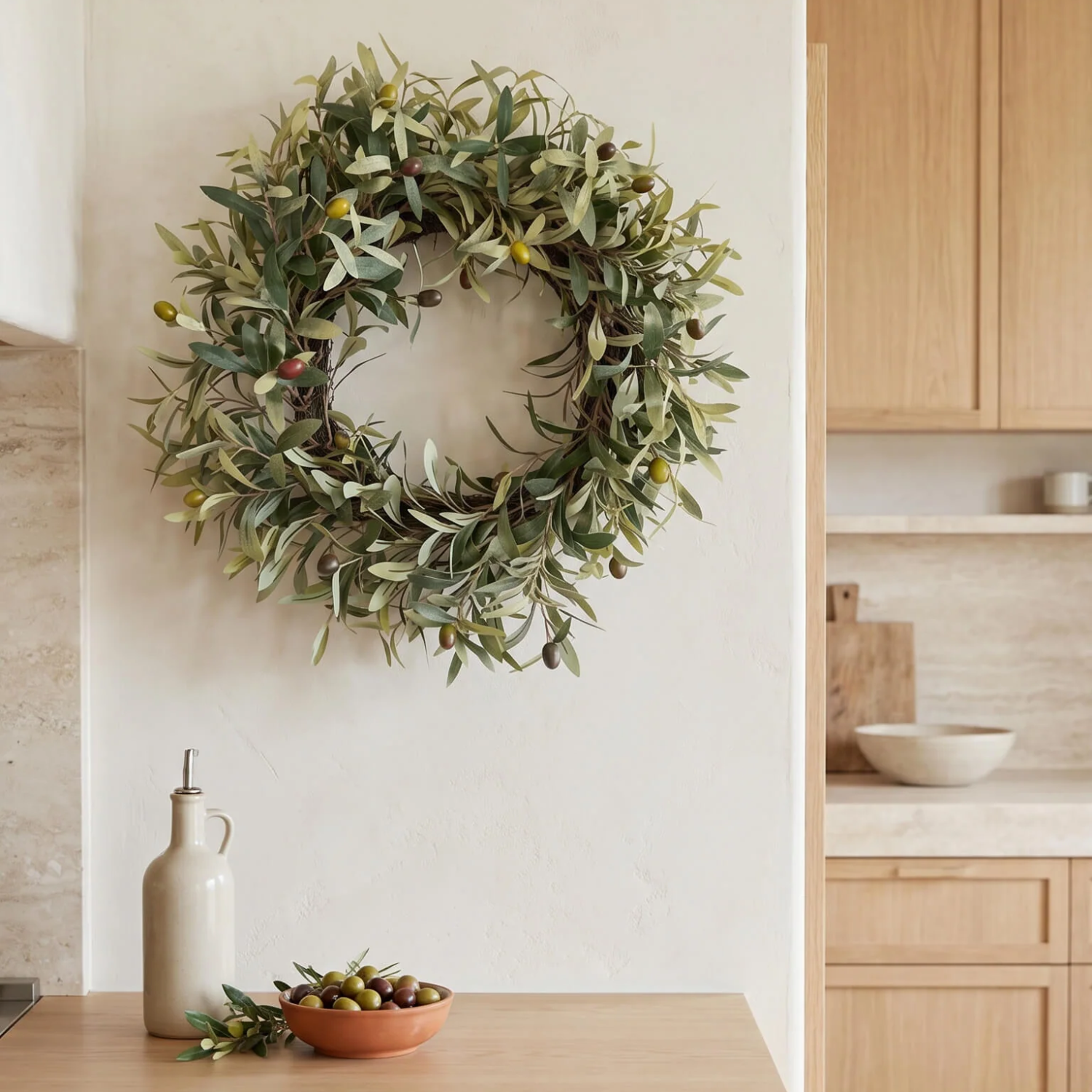 Artificial Olive Branch 24" Wreath (Copy)
