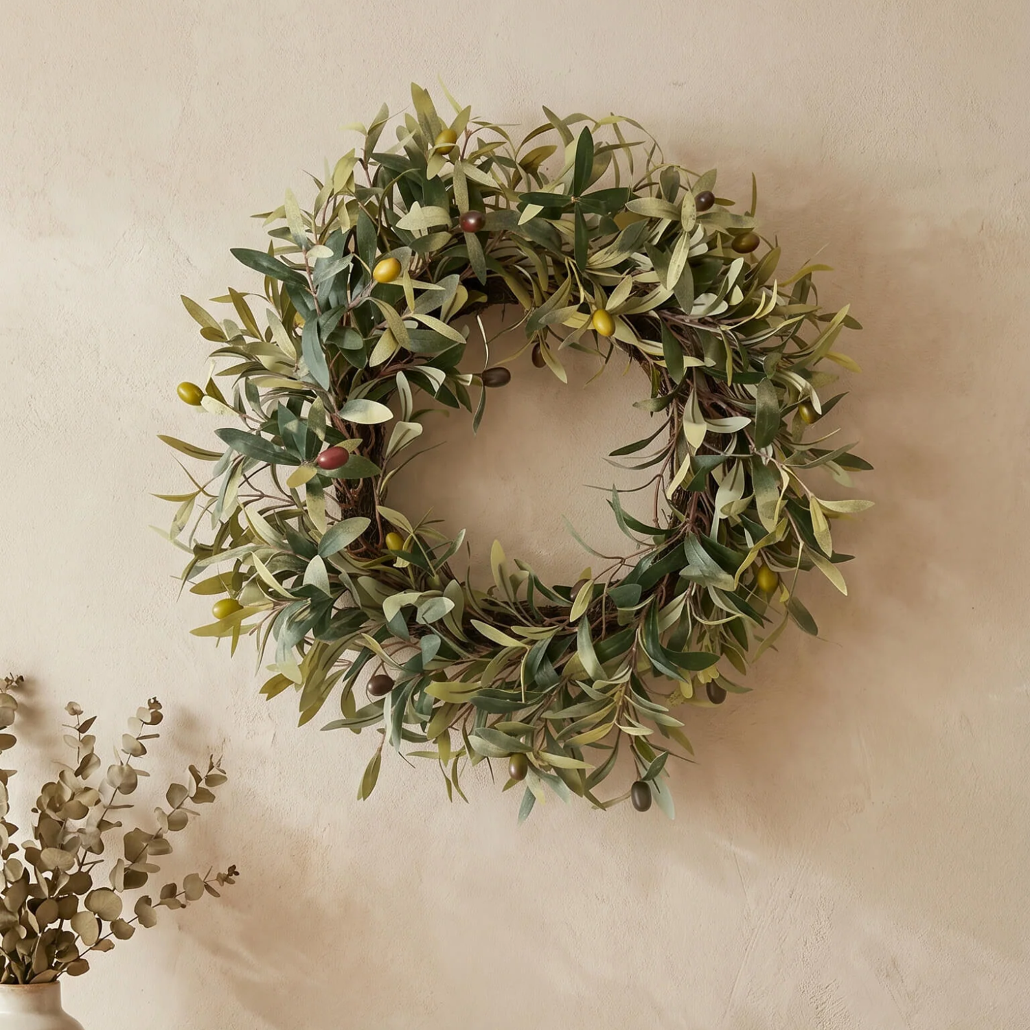 Artificial Olive Branch 24" Wreath (Copy)