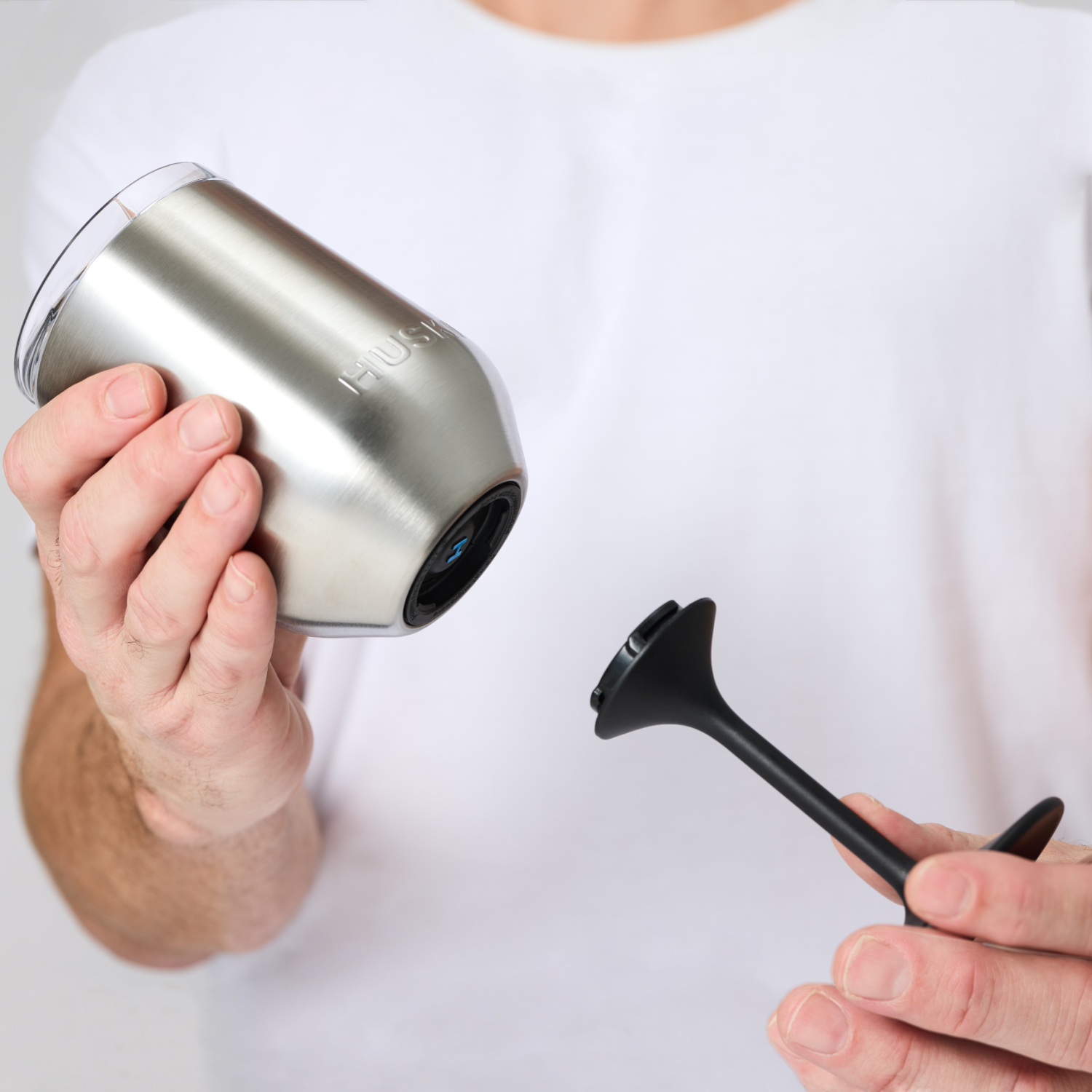 Brushed Stainless Silver Wine Tumbler