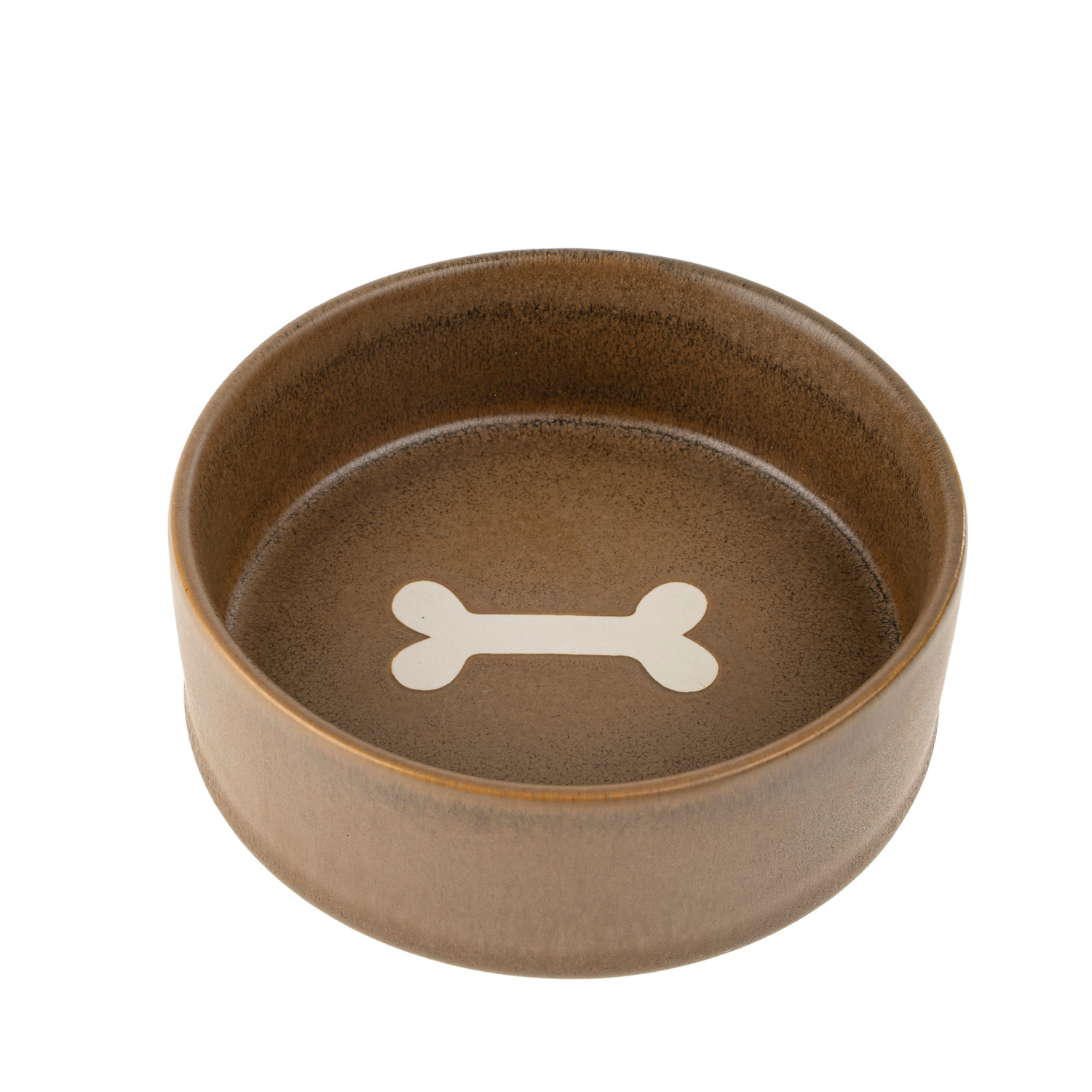 Brown Bone Pet Bowl