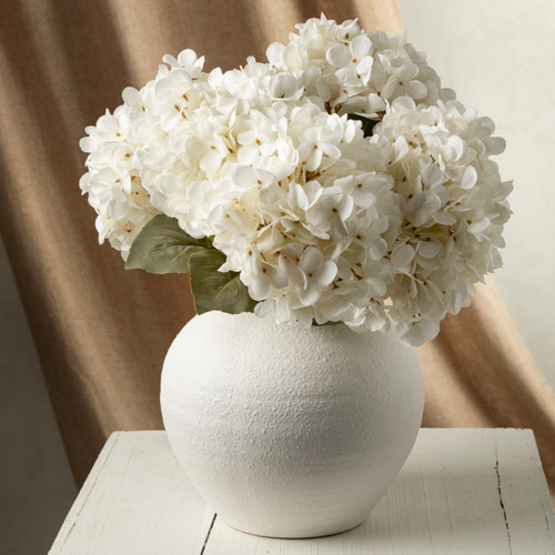 Artificial White Hydrangea Stem
