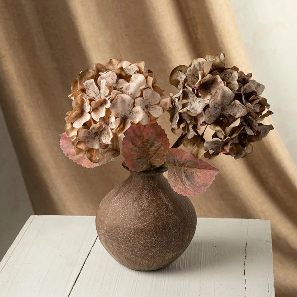Artificial Grey/Rose Hydrangea Stem
