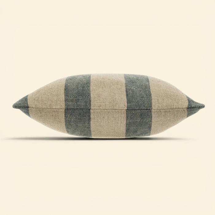 Stone Blue Striped Toss Pillow