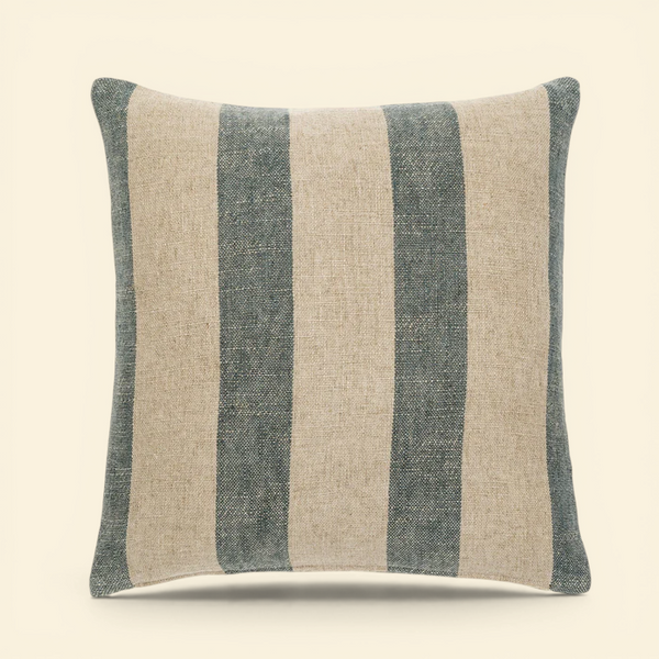 Stone Blue Striped Toss Pillow