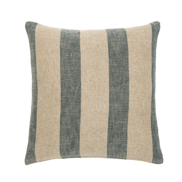 Stone Blue Striped Toss Pillow