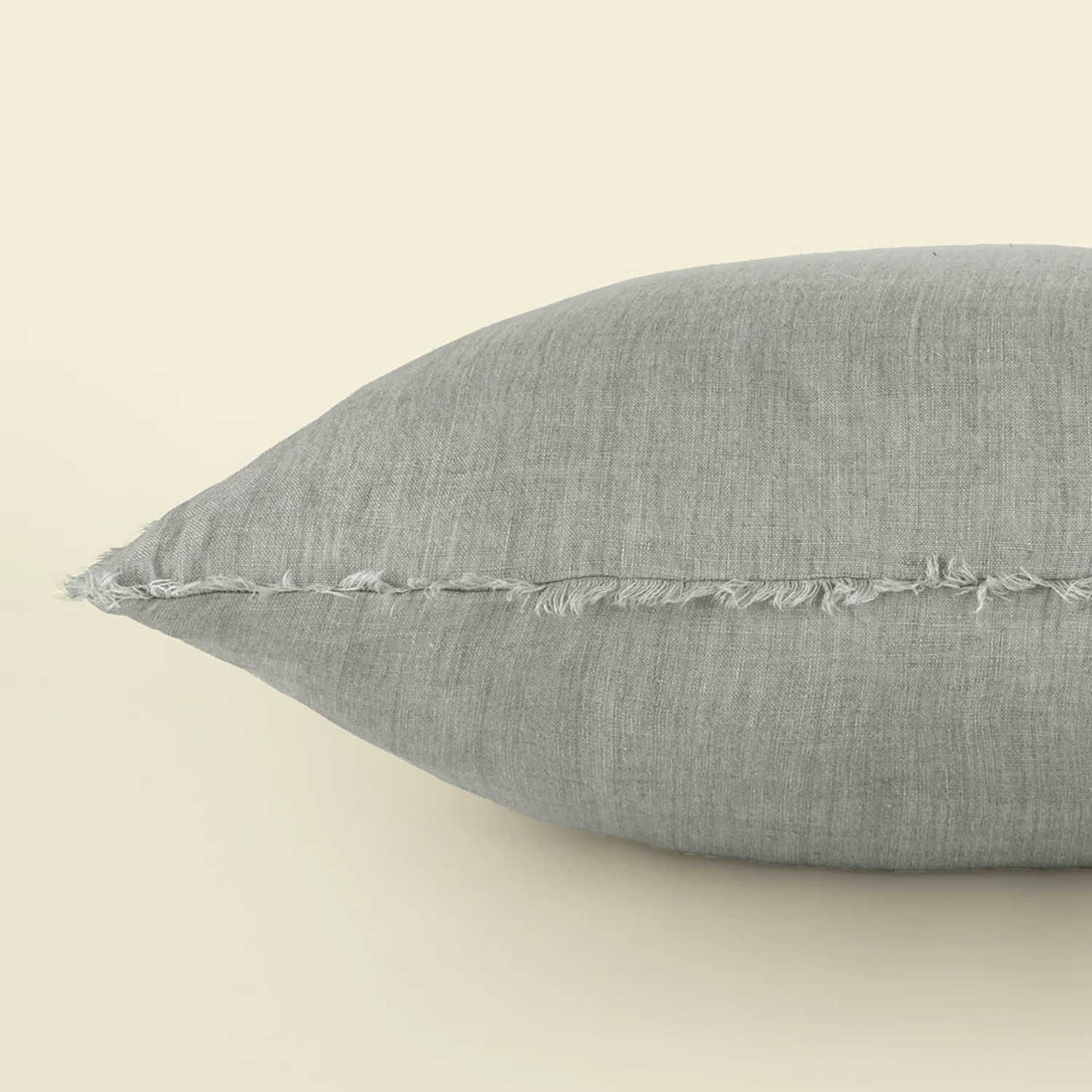 Cambri Flint Grey Linen Pillow