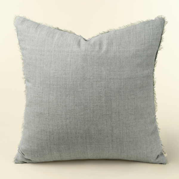 Cambri Flint Grey Linen Pillow