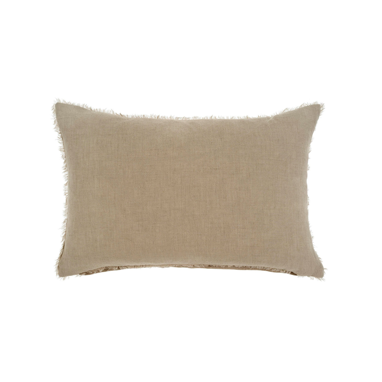 Cambri Driftwood Linen Kidney Pillow